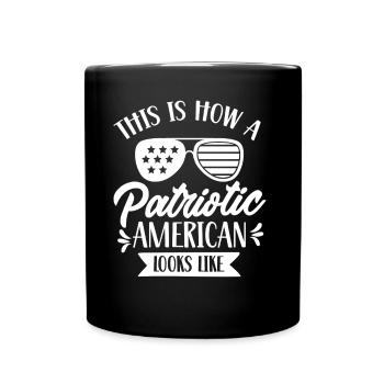 Voici à quoi ressemble un patriote américain des États-Unis - Mug uni - noir - Devant