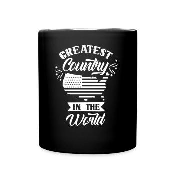 The greatest country in the world America US USA - Full Colour Mug - black - Front
