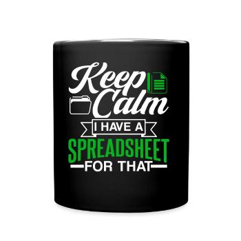 I have a spreadsheet for accountant table - Full Colour Mug - black - Front