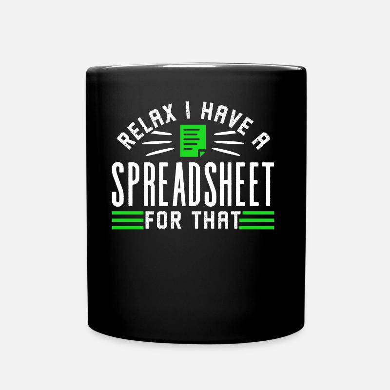 Relax I have a spreadsheet for this - Full Colour Mug - black