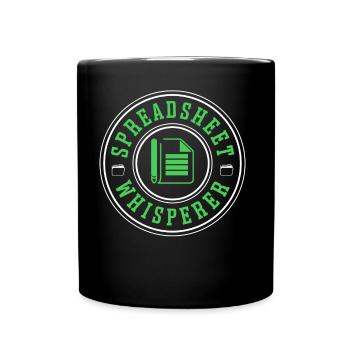 Collègue feuille de calcul Comptable de travail de table - Mug uni - noir - Devant