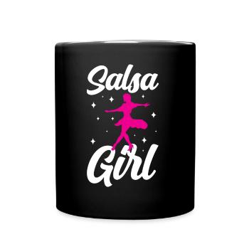 Salsa Girls Dancing Dancers Dance Hobby - Full Colour Mug - black - Front