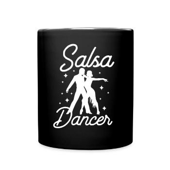 Salsa Tänzer Tanzen Tanz Hobby - Tasse einfarbig - Schwarz - Vorne