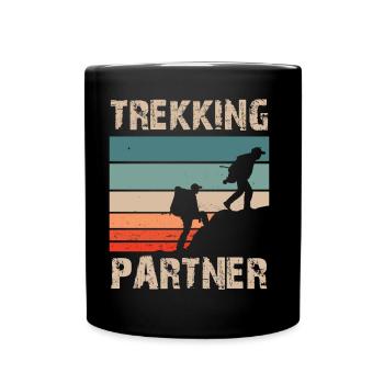Trekking Partner Hike Hiking Hikers - Full Colour Mug - black - Front