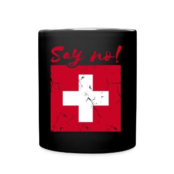 Dites non Suisse - Mug uni - noir - Devant