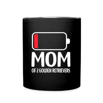 Chiens Golden Retriever - Mug uni - noir - Devant
