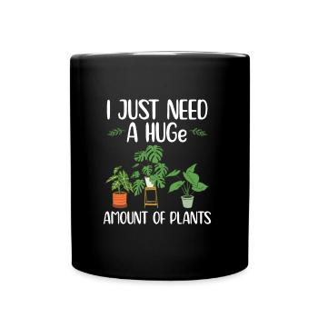 Zimmerpflanzen Liebhaber | Hobbygärtner Geschenke - Tasse einfarbig - Schwarz - Vorne