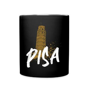 Pise Italie ville natale, tourisme tour de Pise - Mug uni - noir - Devant