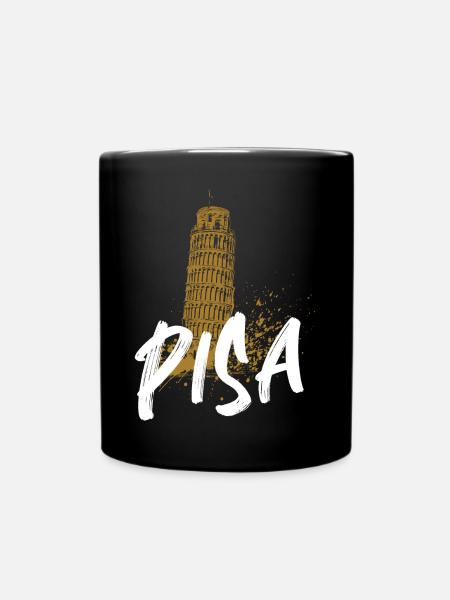 Pise Italie ville natale, tourisme tour de Pise - Mug uni - noir