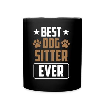 Meilleur gardien de chien jamais assis de chien - Mug uni - noir - Devant