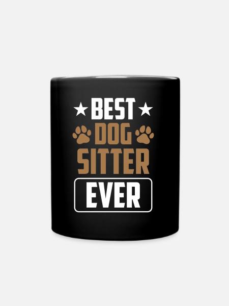 Meilleur gardien de chien jamais assis de chien - Mug uni - noir