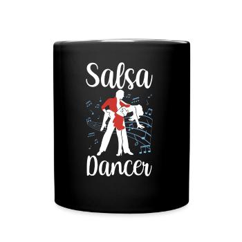 Salsa Tänzer Tanz Tanzen Hobby - Tasse einfarbig - Schwarz - Vorne