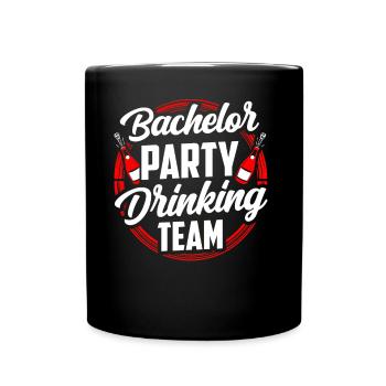 Enterrement de vie de garçon Équipe de consommation d’alcool Bride - Mug uni - noir - Devant