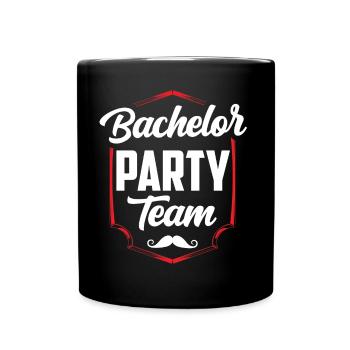 Junggesellenabschied Team Braut Junggeselle - Tasse einfarbig - Schwarz - Vorne