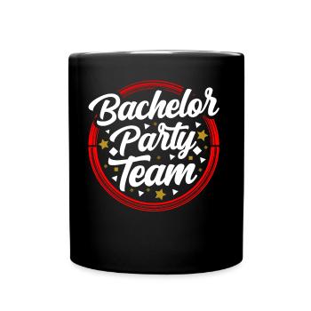 Junggesellenabschied Team Braut Junggeselle - Tasse einfarbig - Schwarz - Vorne