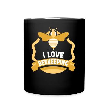 J’aime apiculteurs apiculteurs abeilles mellifères apiculteurs - Mug uni - noir - Devant
