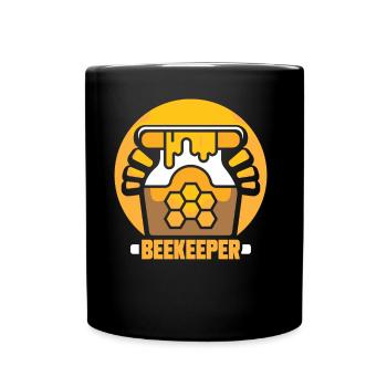Imker Imkerei Imkern Honigbiene - Tasse einfarbig - Schwarz - Vorne