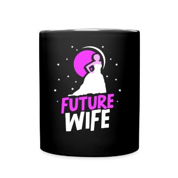 Zukünftige Ehefrau Party Hochzeit Bräute Braut - Tasse einfarbig - Schwarz - Vorne
