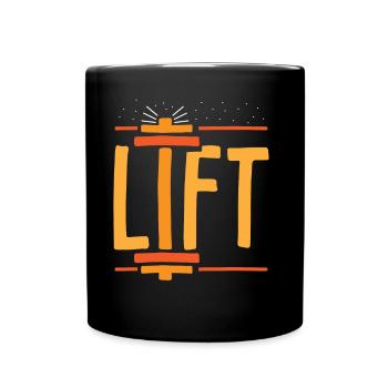 Lift Weightlifting Weightlifting Gym Workout - Full Colour Mug - black - Front
