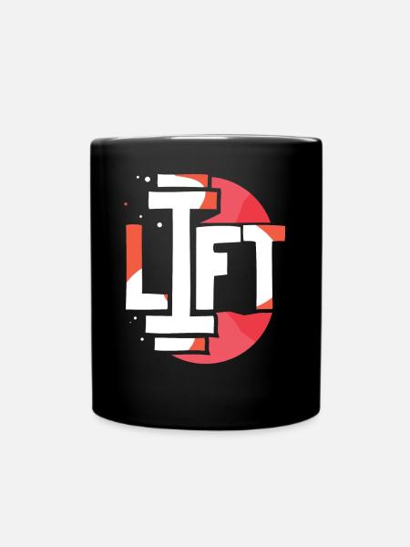 Lift Workout Weightlifting Weightlifting Gym - Full Colour Mug - black