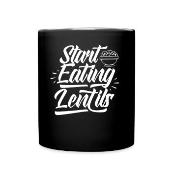 Start Eating Lentils Lentil Soup - Full Colour Mug - black - Front