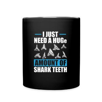 Collecteur de dents de requin - Mug uni - noir - Devant