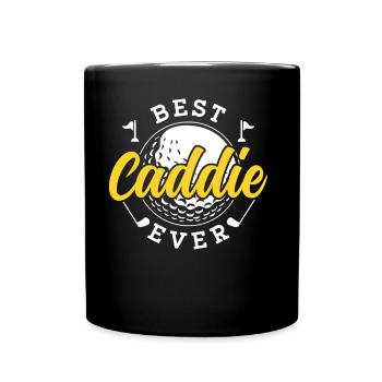 Best Golf Caddy Ever Golfing Golfer - Full Colour Mug - black - Front