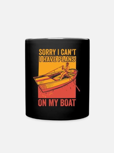 Ich Kann Nicht Ich Habe Pläne Für Mein Boot Hobby - Tasse einfarbig - Schwarz
