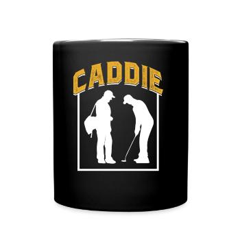 Caddy Profession Golf Golfing Golfer - Full Colour Mug - black - Front