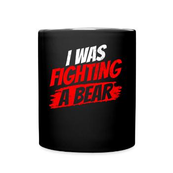Ich Habe Mit Einem Bären Gekämpft Erholung Patient - Tasse einfarbig - Schwarz - Vorne