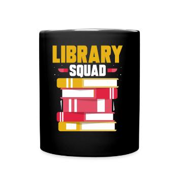 Bibliothek Team Bücher Liebhaber Bibliothekar - Tasse einfarbig - Schwarz - Vorne