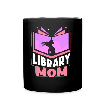 Bibliothèque Mama Bibliothécaire Livres amoureux - Mug uni - noir - Devant