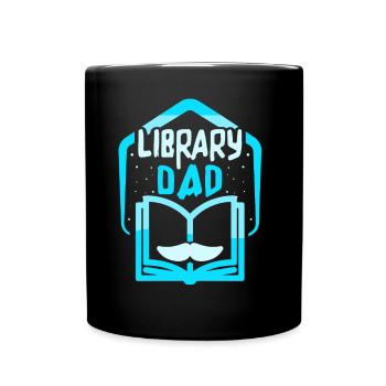 Bibliothek Papa Bibliothekar Bücher Liebhaber - Tasse einfarbig - Schwarz - Vorne