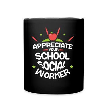 Schätze Deinen Schulsozialarbeiter Beruf Schule - Tasse einfarbig - Schwarz - Vorne