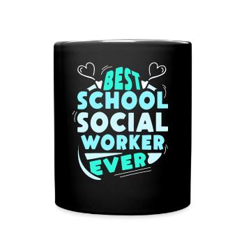 Meilleur travailleur social scolaire de tous les temps - Mug uni - noir - Devant