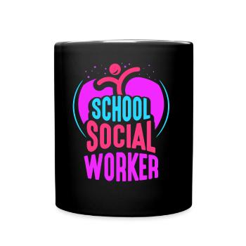 Schulsozialarbeiter Schulsozialarbeit Schule - Tasse einfarbig - Schwarz - Vorne