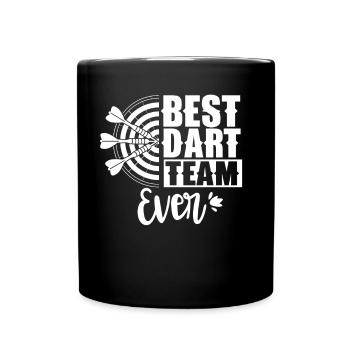Beste Dartmannschaft Aller Zeiten Dart Darts - Tasse einfarbig - Schwarz - Vorne