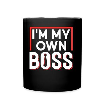 Ich Bin Mein Eigener Chef Gründer Unternehmer CEO - Tasse einfarbig - Schwarz - Vorne