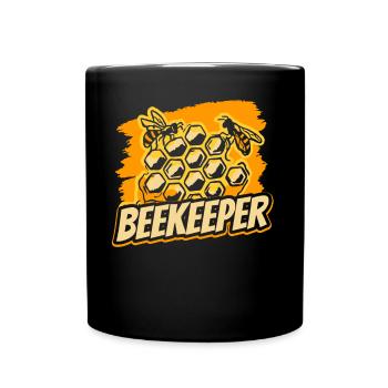 Imker Imkerei Imkern Honigbiene - Tasse einfarbig - Schwarz - Vorne