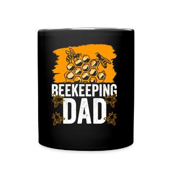 Beekeeper Papa Honey Bee Beekeeping - Full Colour Mug - black - Front