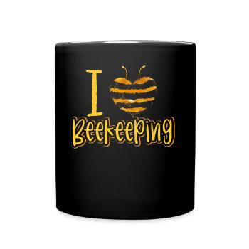J’aime l’apiculture abeilles mellifères apiculteurs apiculteurs - Mug uni - noir - Devant