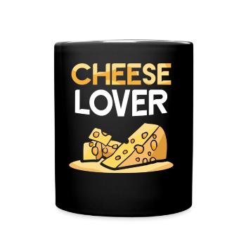 Käseliebhaber Käse Liebhaber Süß Sprüche Liebe - Tasse einfarbig - Schwarz - Vorne