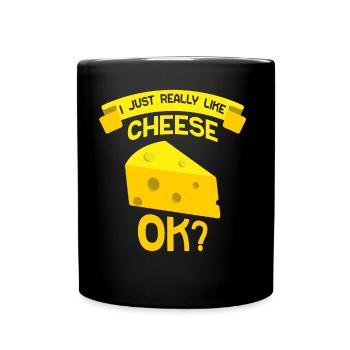 I just like cheese very sweet dear lovers - Full Colour Mug - black - Front