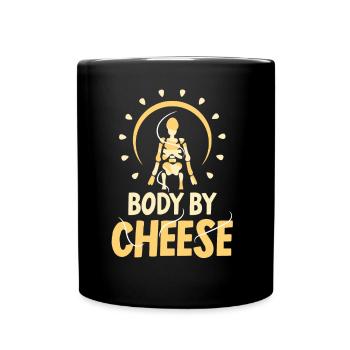 Body of cheese lover love sweet sayings - Full Colour Mug - black - Front