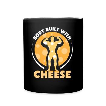 Corps de fromage sucré Chers amoureux dictons - Mug uni - noir - Devant