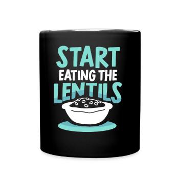 Start Eating Lentils Lentil Soup - Full Colour Mug - black - Front