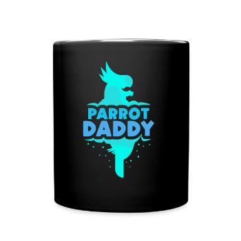 Parrot Papa Pet Parrot Animal Cute - Full Colour Mug - black - Front