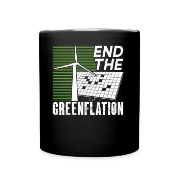 Mettre fin à l’inflation de la Greenflation Énergie verte - Mug uni - noir - Devant