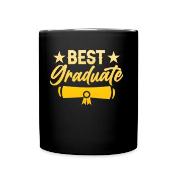 Best Graduate Graduated Graduation Celebration - Full Colour Mug - black - Front