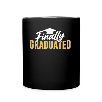 Finally graduated Graduate Graduate - Full Colour Mug - black - Front